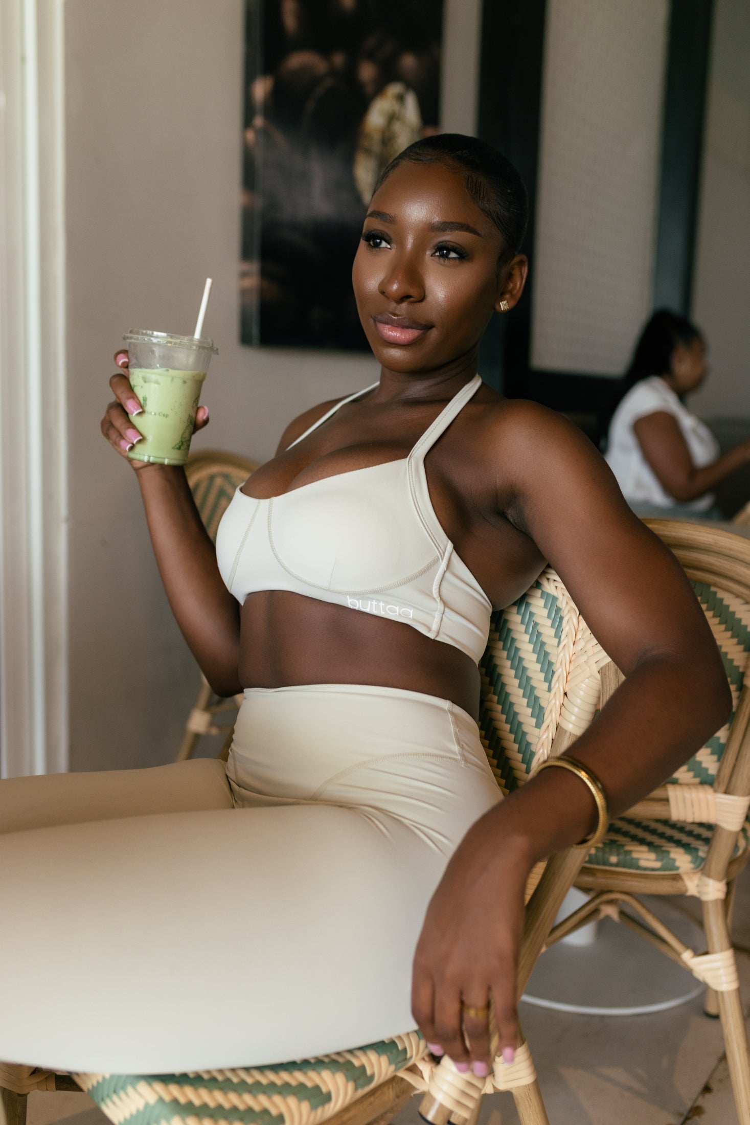 Relaxed Halter Set- off white