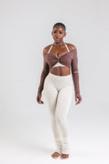 Longsleeve Elevated Twist Top- Espresso