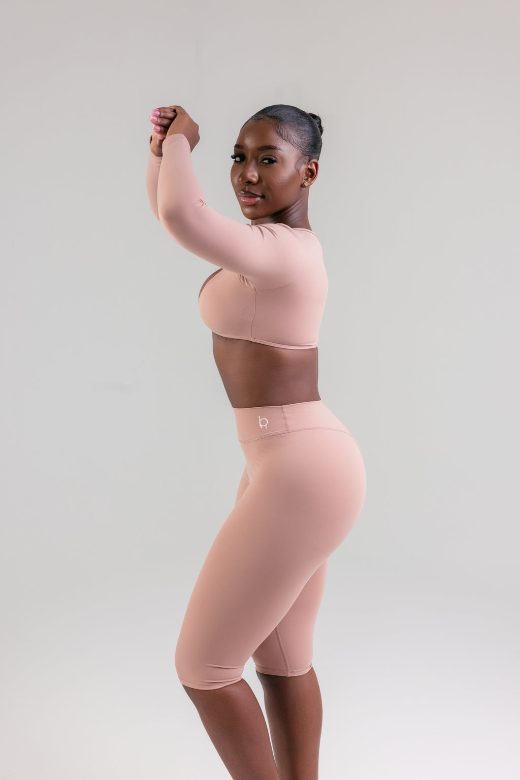 Longsleeve Elevated Capri Set- Dusty Pink