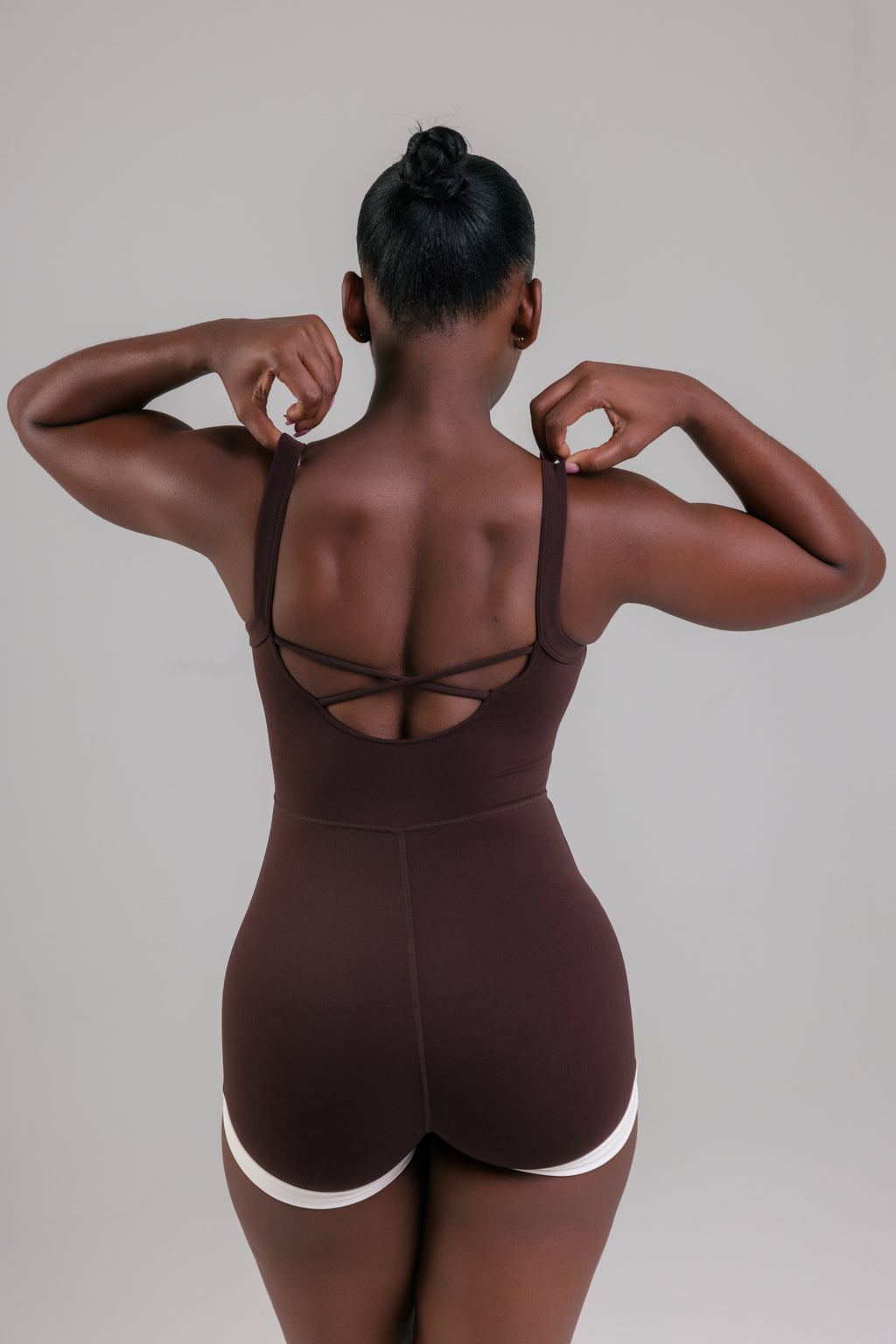 Mousse Romper -  Brown