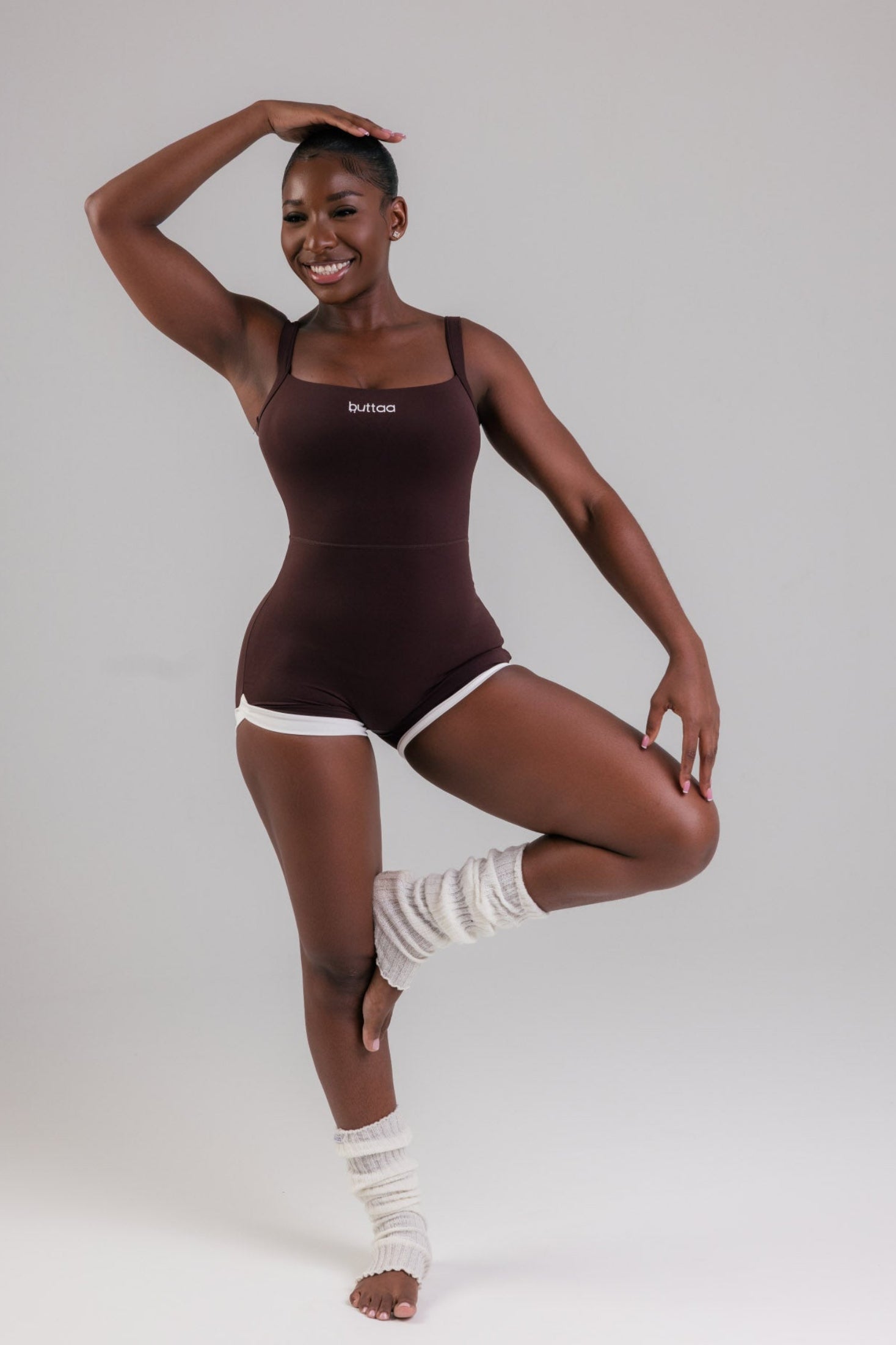 Mousse Romper -  Brown