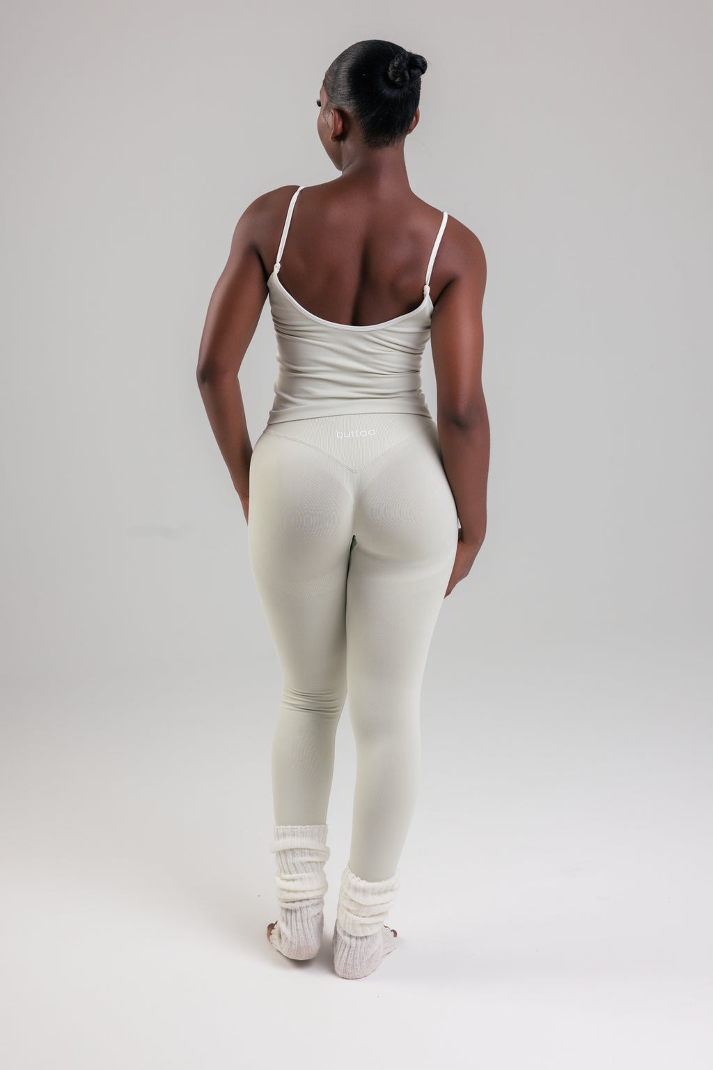 Spagetti Ribbed Set- Celadon