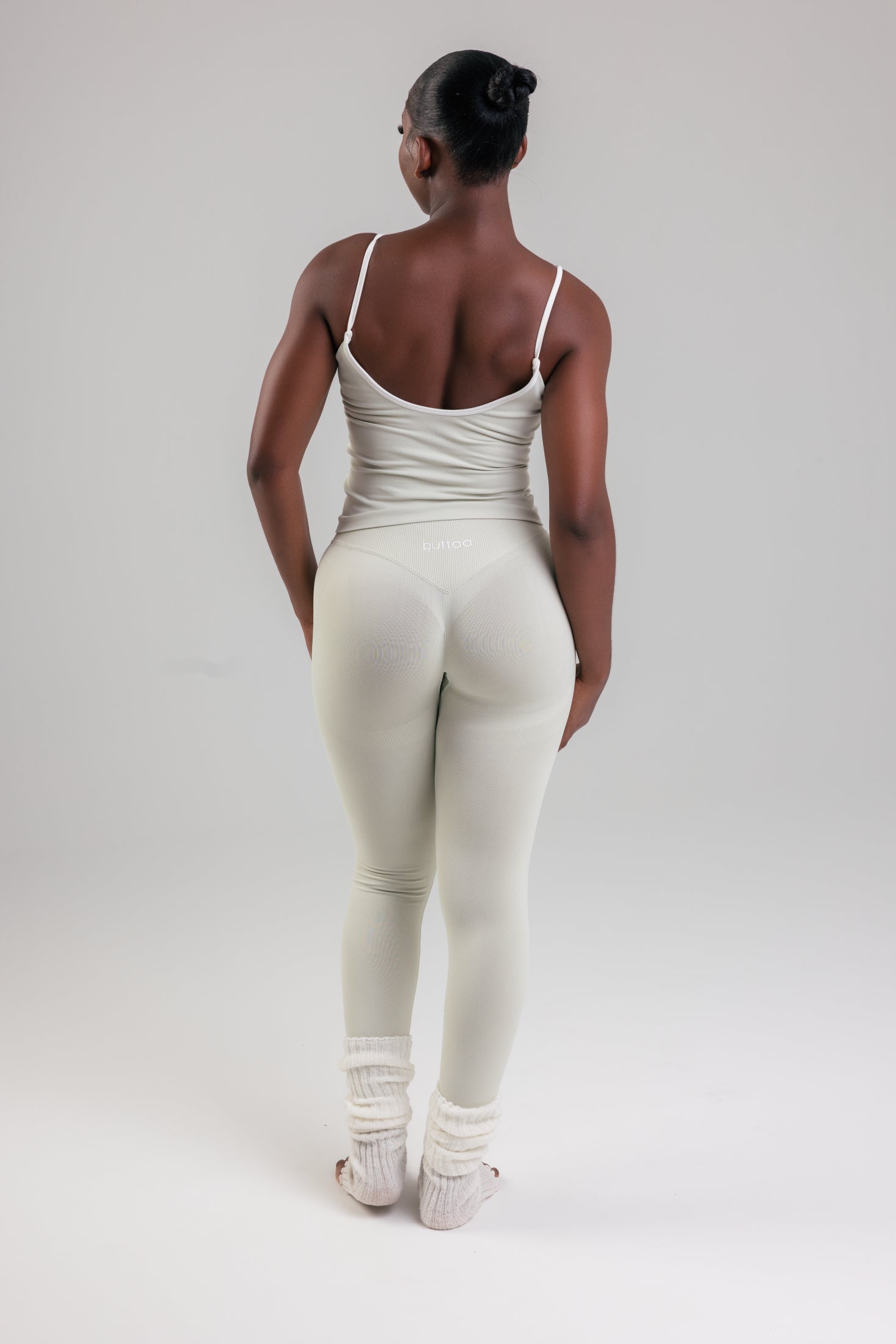 Spagetti Ribbed Set- Celadon