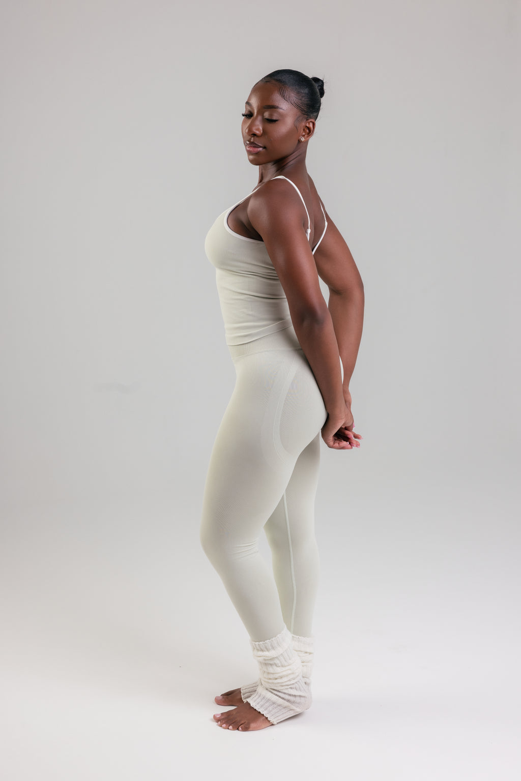 Spagetti Ribbed Set- Celadon